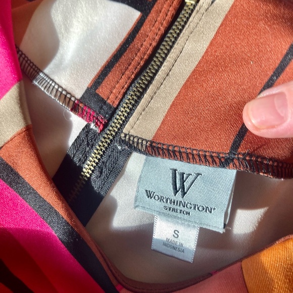 Worthington Stretch Color Block Dress - Picture 5 of 5